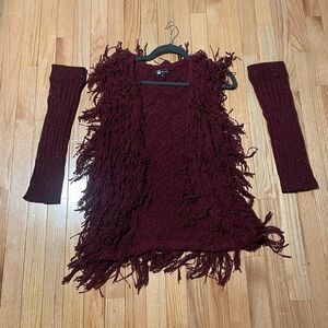Tanami Maroon Vest with Arm Sleeves Size M/L